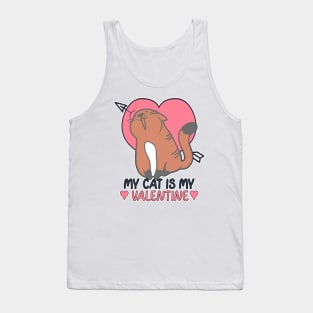 My Cat is my Valentine Tank Top